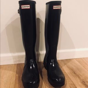Tall Black Hunter Rain Boots